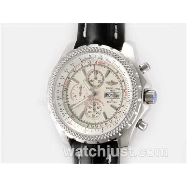 Breitling for Bentley GT Working Chronograph with White Dial-Deployment Buckle