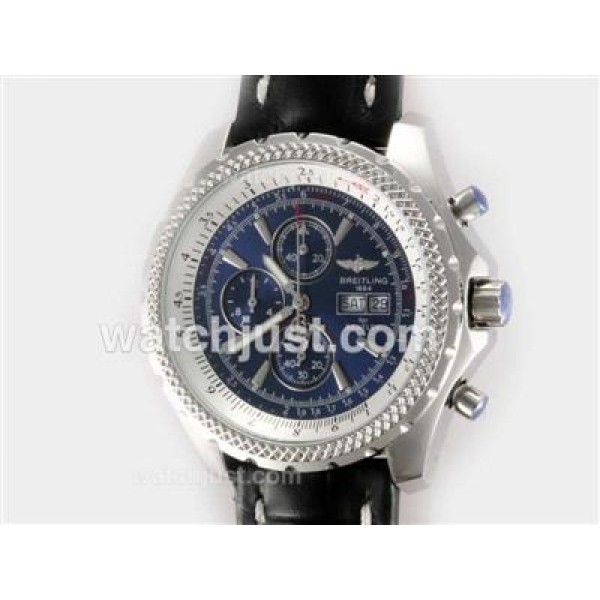 Breitling for Bentley Working Chronograph with Blue Dial-Deployment Buckle