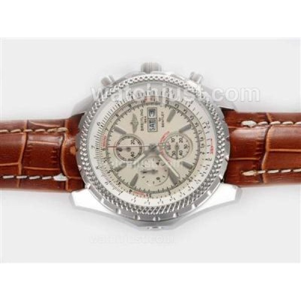 Breitling for Bentley GT Working Chronograph with White Dial-Deployment Buckle
