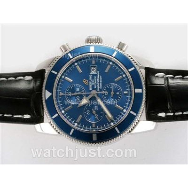 Breitling Superocean Heritage Chrono Swiss Valjoux 7750 Movement with Blue Dial-28,800bph