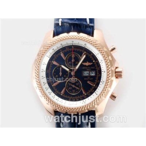 Breitling for Bentley GT Working Chronograph Rose Gold Case with Blue Dial