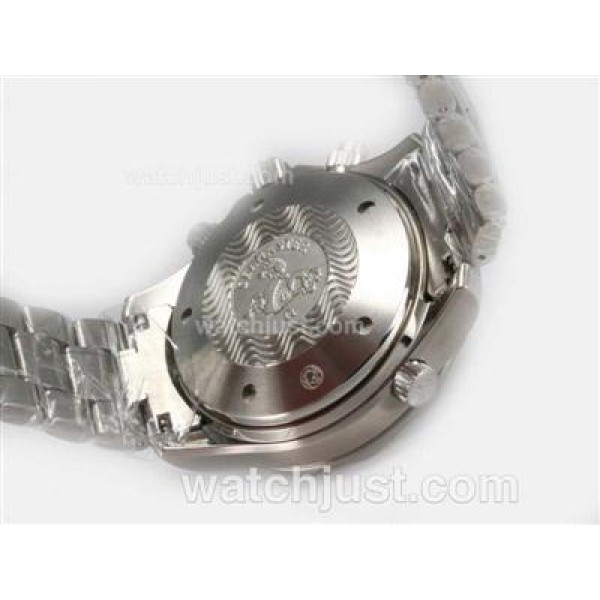 Omega Seamaster Chrono Diver 300m Swiss Valjoux 7750 Movement with Black Dial