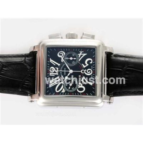 Franck Muller Conquistador Chronograph Lemania Movement with Black Dial-White Marking