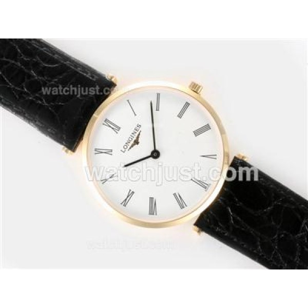 Longines La Grande Classique Swiss ETA Movement Gold Case with White Dial