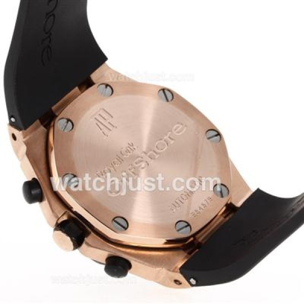 Audemars Piguet Royal Oak Chronograph Swiss Valjoux 7750 Movement Rose Gold Case with Black Dial