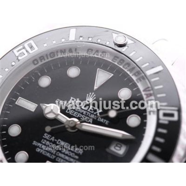 Best 1:1 Rolex Sea-Dweller Deepsea Fake Watches With Black Dials For Men
