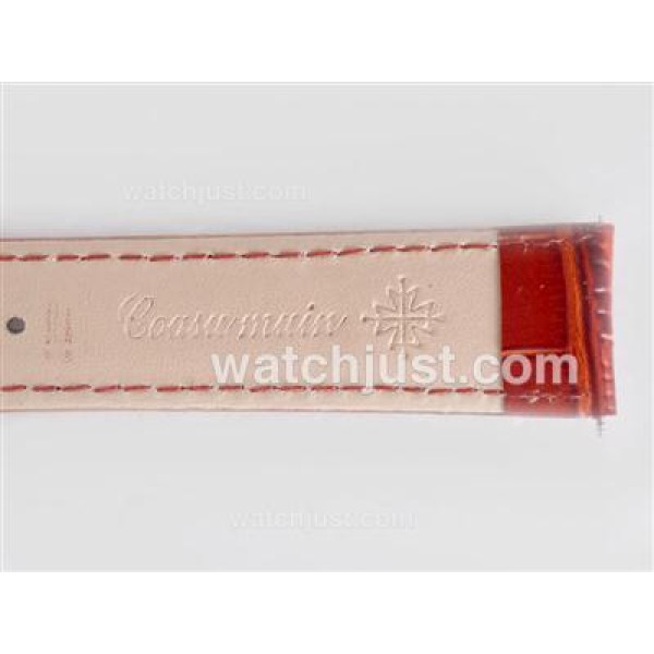 Patek Philippe Brown Leather Strap with Deployment Buckle