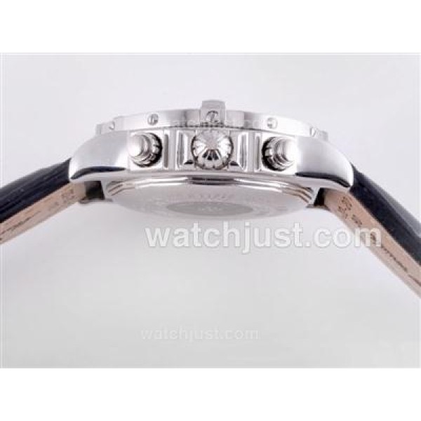 Breitling Chronomat Evolution Chronograph Swiss Valjoux 7750 Movement with White Dial