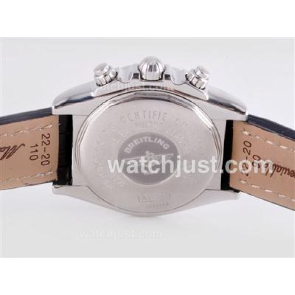 Breitling Chronomat Evolution Chronograph Swiss Valjoux 7750 Movement with White Dial