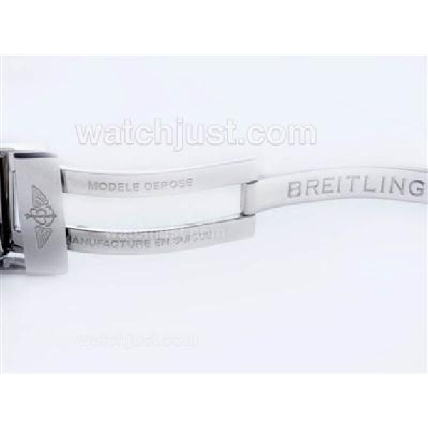 Breitling Chronomat Evolution Chronograph Swiss Valjoux 7750 Movement with White Dial S/S