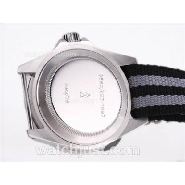 Rolex Submariner Automatic with Black Bezel and Dial Vintage Version-Nylon Strap