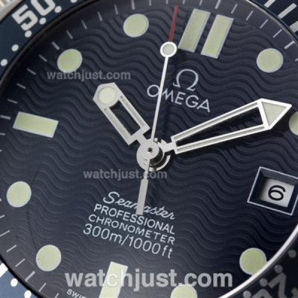 Omega Seamaster James Bond With Swiss ETA 2836 Movement-Blue Wave Dial