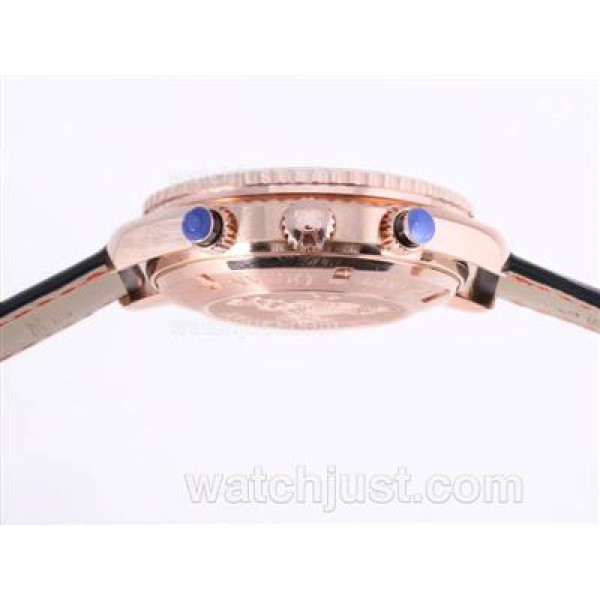 Omega Seamaster Planet Ocean Chronograph Swiss Valjoux 7750 Movement-18K Rose Gold Casing