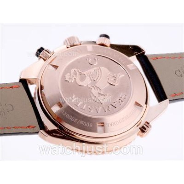 Omega Seamaster Planet Ocean Chronograph Swiss Valjoux 7750 Movement-18K Rose Gold Casing