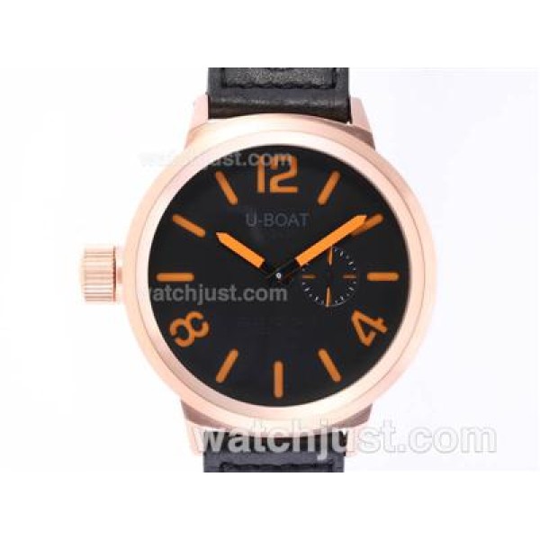 U-Boat Italo Fontana U-B497 Automatic Rose Gold Case With Orange Marking