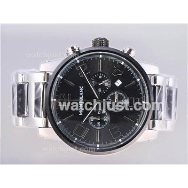 Montblanc Time Walker Working Chronograph with Black Dial-Authentic Ceramic Bezel