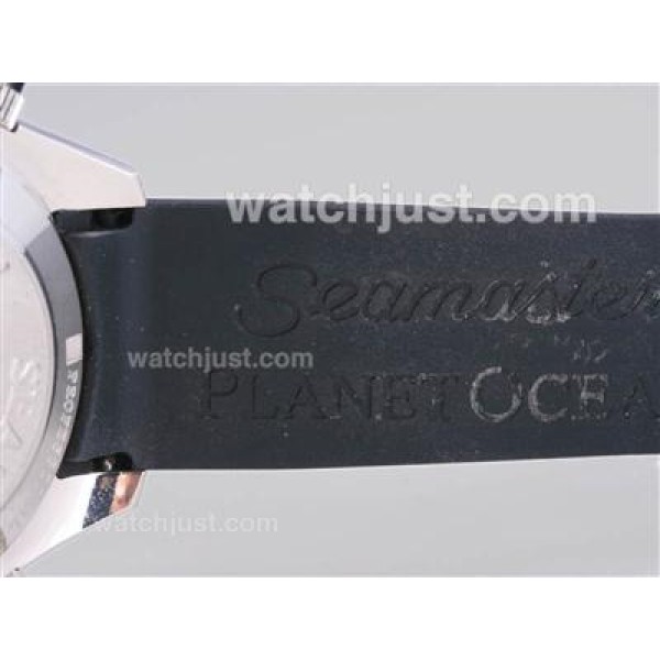 Omega Seamaster Planet Ocean Working Chronograph with White Marking-Same Chassis As 7750 Version-Rubber Strap
