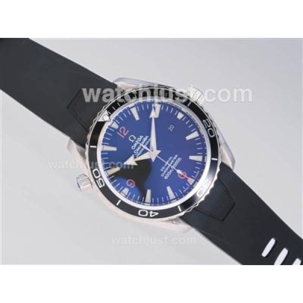 Omega Seamaster Planet Ocean with Orange Marking-Same Chassis As ETA Version-Rubber Strap