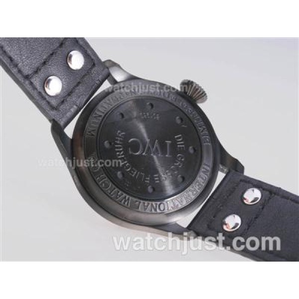 IWC Big Pilot 7 Days Working Power Reserve Automatic PVD Case with Black Dial-21,600bph