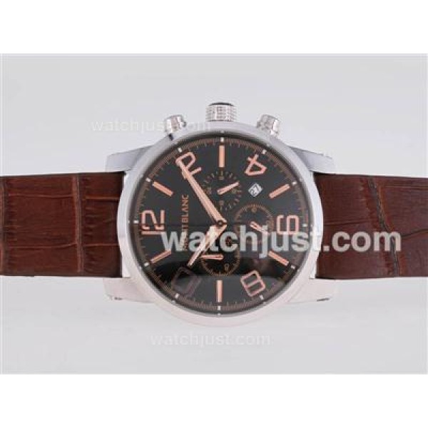 Montblanc Time Walker Working Chrono with Rose Gold Marking-Same Structure As 7750-High Quality