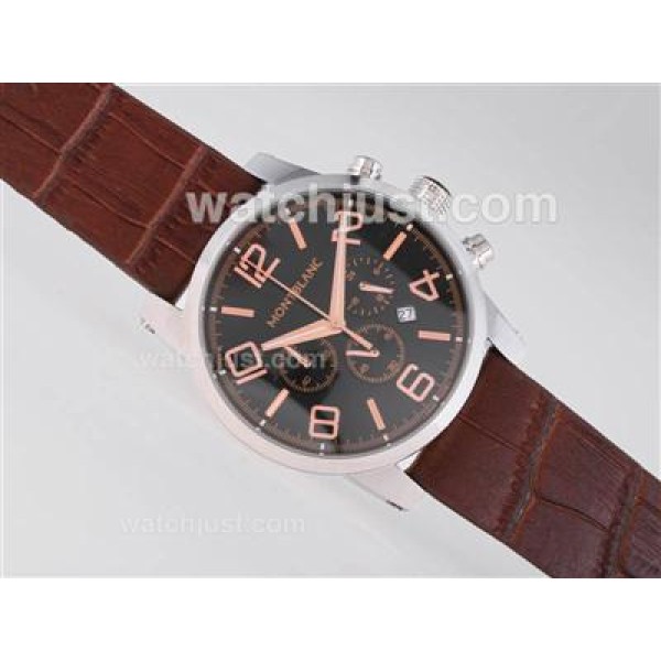 Montblanc Time Walker Working Chrono with Rose Gold Marking-Same Structure As 7750-High Quality
