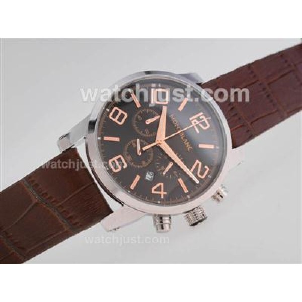 Montblanc Time Walker Working Chrono with Rose Gold Marking-Same Structure As 7750-High Quality