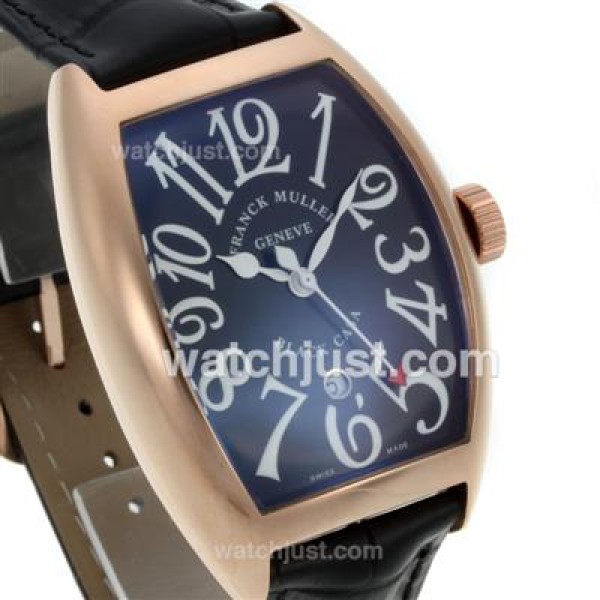 Franck Muller Casablanca Automatic Rose Gold Case with Black Dial-Jumbo Version