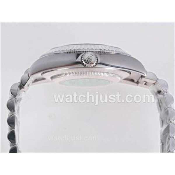 Best Quality 41 MM Rolex Day-Date II Fake Watches With White Dials For Sale