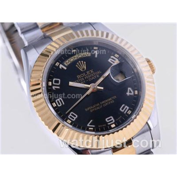 Best Quality 41 MM Rolex Day-Date II Replica Watches With Black Dials For Men