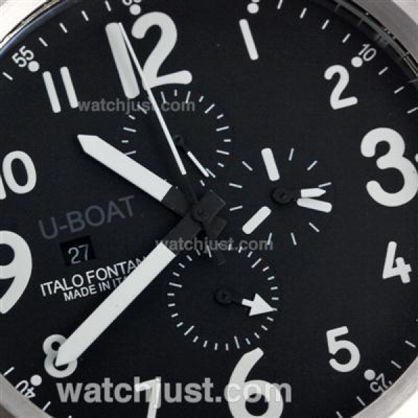 U-Boat FlightDeck 50mm Working Chronograph with White Marking-Updated Version