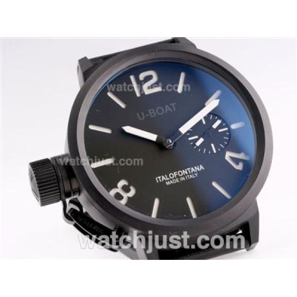 U-Boat Italo Fontana Unitas 6497 Movement PVD Case with Black Dial-White Marking