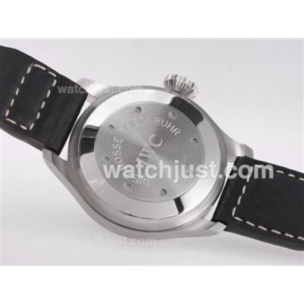 IWC 7 Days Big Pilot 5002 Power Reserve with Black Dial and Strap-21600bph