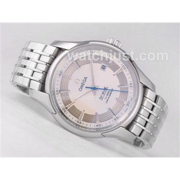 Omega Hour Vision See Thru Case with White Dial-Decorated Asia 2813 Movement
