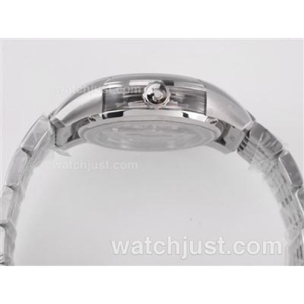 Omega Hour Vision See Thru Case with White Dial-Decorated Asia 2813 Movement