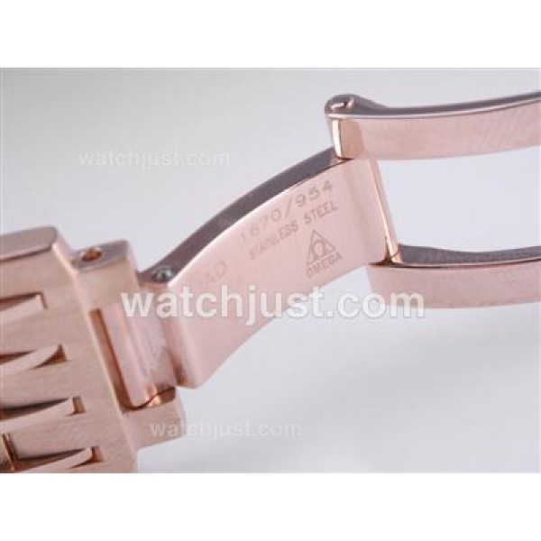 High Quality Omega Hour Vision Fake Watches With Black Dials For Men