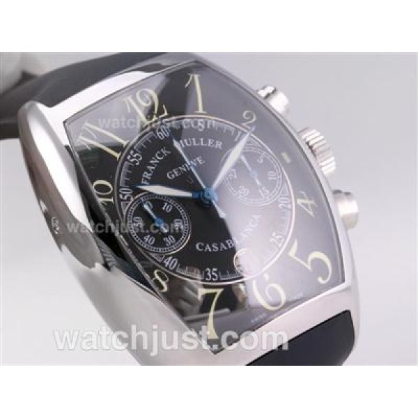 Franck Muller Casablanca Chrono Swiss Valjoux 7750 Movement with Black Dial