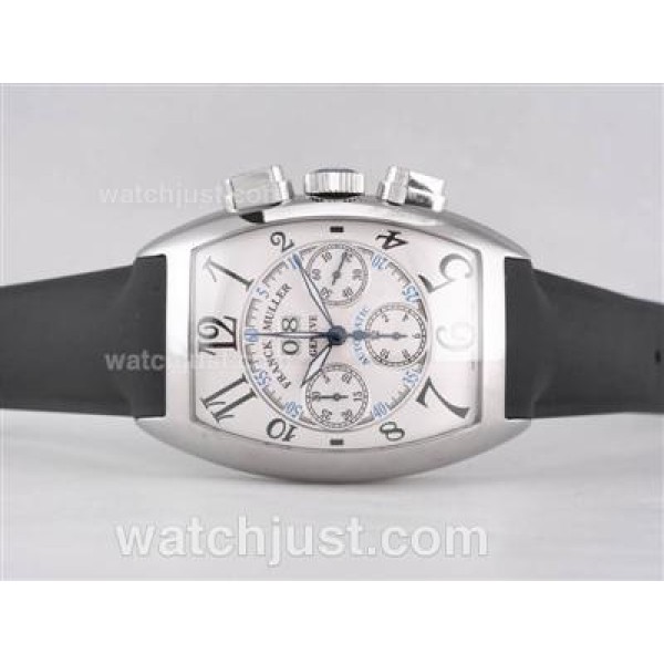 Franck Muller Casablanca Big Date Chrono Swiss Valjoux 7750 Movement with White Dial
