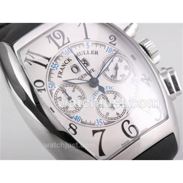 Franck Muller Casablanca Big Date Chrono Swiss Valjoux 7750 Movement with White Dial