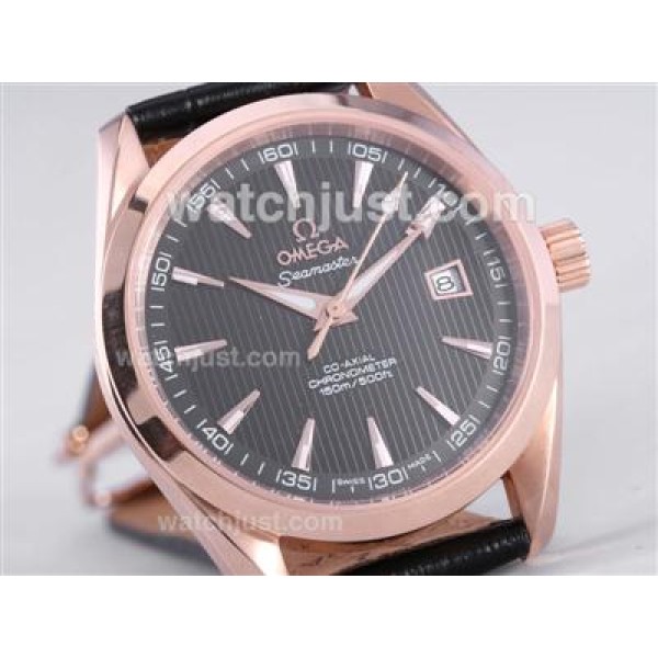 Omega Railmaster Automatic Rose Gold Case with Black Dial-Limited Edition