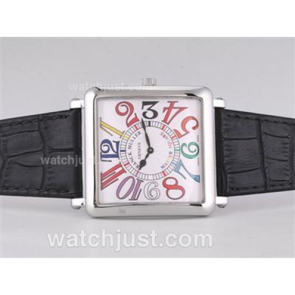 Franck Muller Master Square with White Dial-Colorful Number Marking-42MM