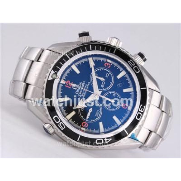 Best Quality Omega Seamaster Planet Ocean 45.5 Fake Watches With White Dials For Sale