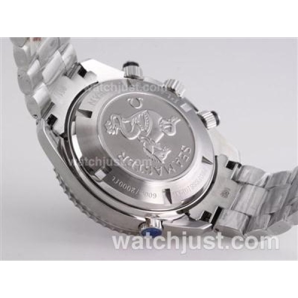 Best Quality Omega Seamaster Planet Ocean 45.5 Fake Watches With White Dials For Sale