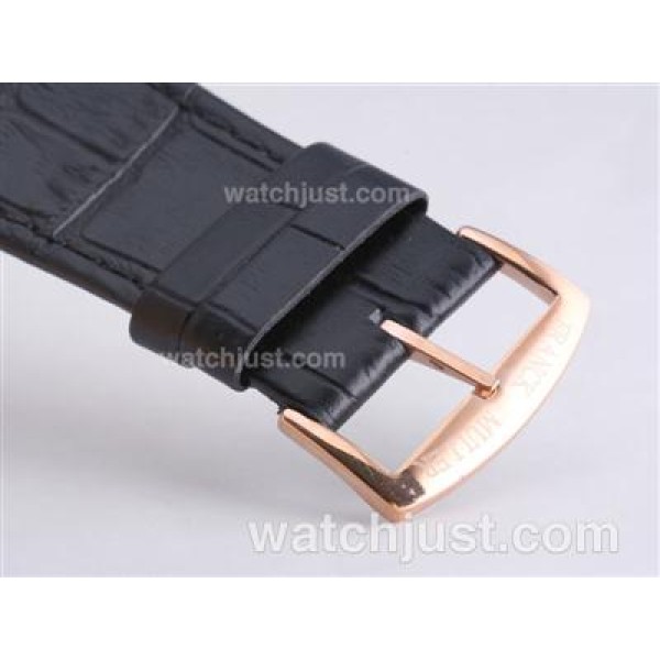 Franck Muller Master Square Rose Gold Case with Black Dial-Colorful Roman Marking-42MM
