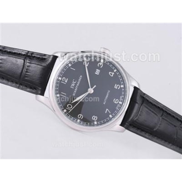 IWC Portuguese Automatic with Black Dial and Strap