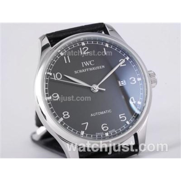 IWC Portuguese Automatic with Black Dial and Strap