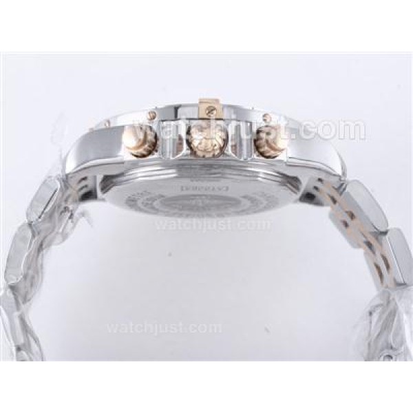 Breitling Chronomat Evolution Chrono Swiss Valjoux 7750 Movement Two Tone with Brown Dial