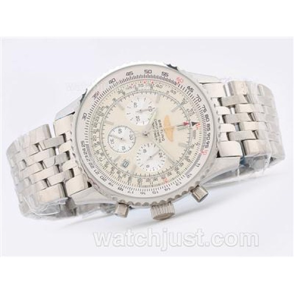 Breitling Navitimer Working Chronograph with White Dial-Stick Marking