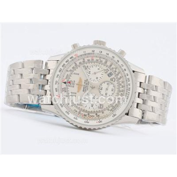 Breitling Navitimer Working Chronograph with White Dial-Number Marking