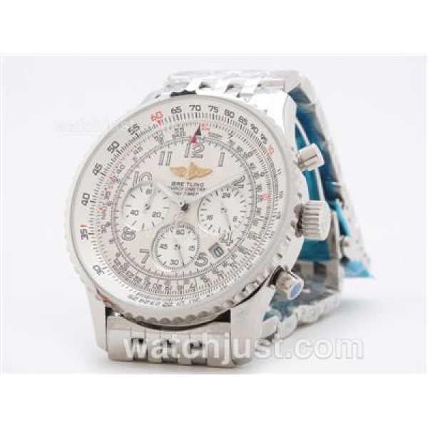 Breitling Navitimer Working Chronograph with White Dial-Number Marking