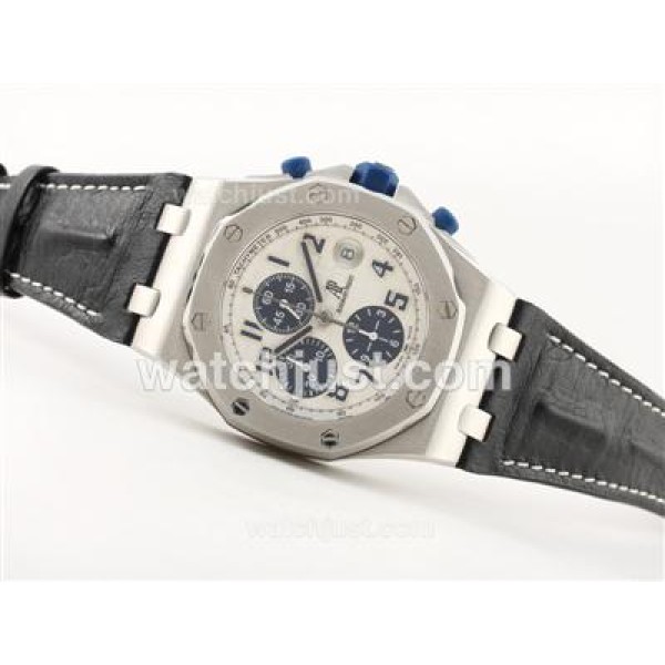 UK Swiss Replica Audemars Piguet Royal Oak Chrono Swiss Valjoux 7750 Movement With Blue Markers-Sec@12 Watches